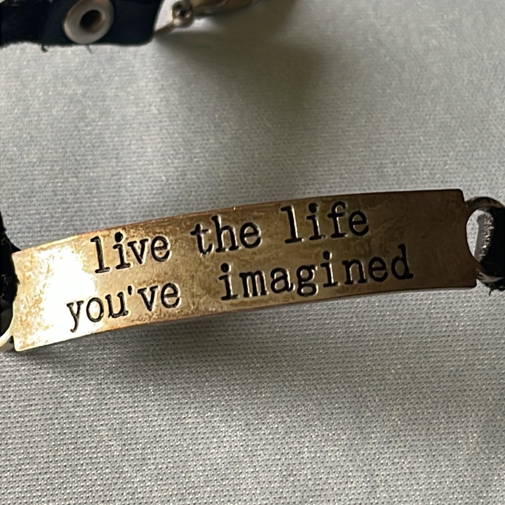 Vtg “Live The Life You’ve Imagined” Name Plate Bracelet
